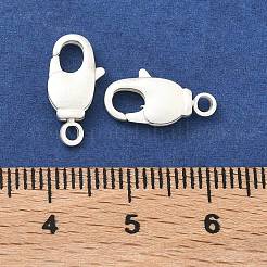 真鍮カニカン  長持ちメッキ  ラックめっき  鉛フリー＆カドミウムフリー  艶消し仕上げ  銀  14.5x7.5x3.5mm  穴：1.8mm&nbsp;KK-B170-08S