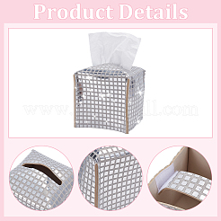 Foldable Sparkle PU Imitation Leather & Paillette Tissue Storage Boxes&nbsp;ABAG-ME0001-07A