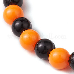 Halloween 6mm Round Plastic Beaded Stretch Bracelets for Women Men&nbsp;BJEW-JB10573