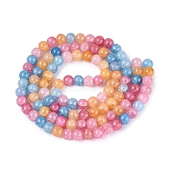 Baking Paint Crackle Glass Beads Strands&nbsp;GLAA-Q106-03A-12