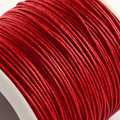 木綿糸ワックスコード  レッド  1mm  約10.93ヤード（10m）/ロール&nbsp;YC-R003-1.0mm-10m-162