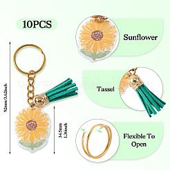 Acrylic Sunflower Pendant Keychains&nbsp;KEYC-TAC00010