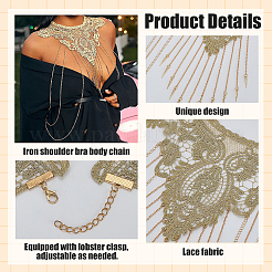 Iron Shoulder Bra Body Chain&nbsp;AJEW-WH0038-80G