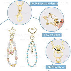 20Pcs 2 Styles Zinc Alloy Swivel Clasps&nbsp;FIND-SP0004-24LG