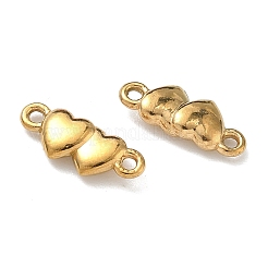 304 Stainless Steel Couple Heart Links Connector Charms&nbsp;STAS-D211-14C-G