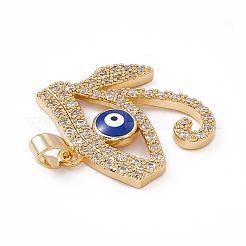 Brass Micro Pave Cubic Zirconia Pendants&nbsp;KK-E068-VC062