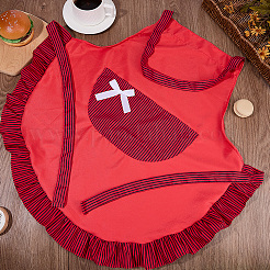 Polyester Stripe Bowknot Kitchen Apron&nbsp;AJEW-BM0001-50