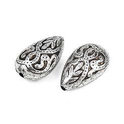 ティアドロップアンティークアクリルビーズ  アンティークシルバーメッキ  18x11x7mm  穴：2mm  約640個/500g&nbsp;PACR-S209-26AS