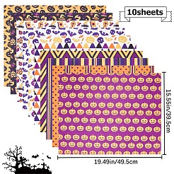 Halloween Printed Polycotton Fabric&nbsp;DIY-WH0032-07A