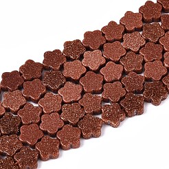 合成ゴールドストーン金砂石ビーズ連売り  スター  5.5~6x6~6.5x2~3mm  穴：0.7~0.8mm  約63~65個/連  14.76~15.16インチ（37.5~38.5cm）&nbsp;LS-G-N257-24A-02