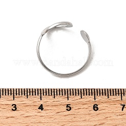 304 Stainless Steel Open Cuff Rings&nbsp;RJEW-H261-13P