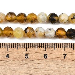 天然石イエローオパールビーズ連売り  多面カットラウンド  5.5~6mm  穴：0.8mm  約69個/連  14.96~15.28''（38~38.8センチメートル）&nbsp;G-RM2025-A35-6mm