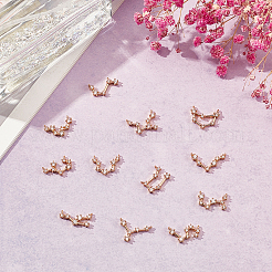Brass Micro Clear Cubic Zirconia Pendants&nbsp;ZIRC-SC0001-06