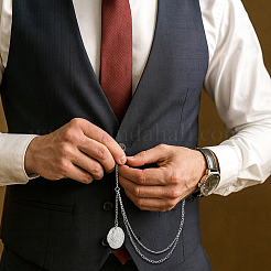 Brass Clip Pocket Watch Chain&nbsp;HJEW-PH02443