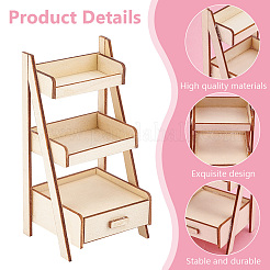 ミニ木製収納ラック家具モデル  ドールハウスの装飾用  トウモロコシの穂の黄色  55.5x56.5x110mm&nbsp;AJEW-WH0419-70