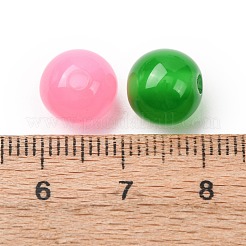 樹脂模造猫目ビーズ  ラウンド  ミックスカラー  10x9.5mm  穴：1.8mm&nbsp;RESI-C073-03B
