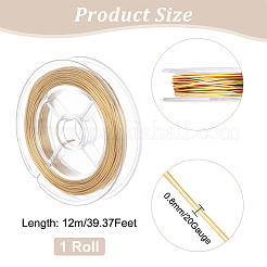Copper Wire for Jewelry Craft Making&nbsp;CWIR-WH0016-04
