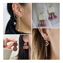 80Pcs 8 Style 304 Stainless Steel Stud Earring Findings&nbsp;STAS-PJ0001-40