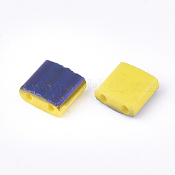 Electroplate Opaque Glass Seed Beads&nbsp;SEED-S023-18C-04E