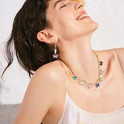 28pcs 14 colors Light Golden Alloy Glass Charms&nbsp;FIND-TA0005-94