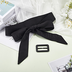 2Pcs Tie a Knot Polyester Waist Belt with Plastic Buckle&nbsp;AJEW-GF0014-53B