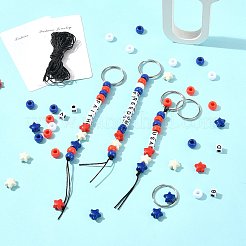 DIYジュエリーキット  アクリル690個とアクリルビーズを含む  ナイロン糸5m  スプリットリング10個  ディスプレイカードとOPPセロハンバッグ  ミックスカラー  9x6mm  穴：3.8mm&nbsp;DIY-FS0009-56