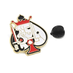 Playing Card King Theme Printed Alloy Alloy Lapel Pin Backs for Backpack Clothes&nbsp;AL-CBA4F48-07