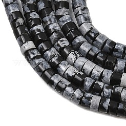 Natural Snowflake Obsidian  Beads Strands&nbsp;G-F631-A04