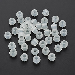 透明プラスチックビーズ  紫外線反応性ビーズ  バレル  透明  8x6mm  穴：3.5mm  約2600個/500g&nbsp;KY-N018-001-B02