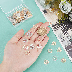 80Pcs 8 Styles Long-Lasting Plated Brass Connector Charms&nbsp;KK-HY0003-74