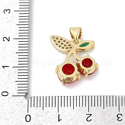 Brass Micro Pave Cubic Zirconia Pendants&nbsp;KK-A241-06G