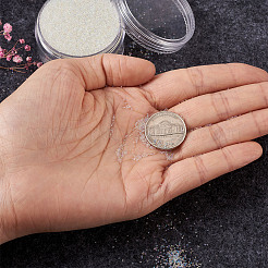 3dネイルアートデコレーションミニグラスビーズ  AB-色はメッキ  小さなキャビアネイルビーズ  透明  0.6~0.8mm  50 G /ボックス&nbsp;MRMJ-PJ0001-01