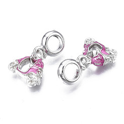 Rack Plating Alloy Enamel European Dangle Charms&nbsp;MPDL-N039-038