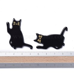 アクリルパーツ  3dプリント  猫の形  ブラック  39x28x2mm  穴：1.5mm&nbsp;KY-I007-48A