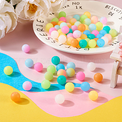 72Pcs 12 Colors Luminous Round Food Grade Silicone Beads&nbsp;SIL-TA0001-38