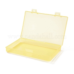 プラスチックの箱  ビーズ保存容器  マスク収納ボックス  長方形  シャンパンイエロー  10.7x17.3x2.65cm&nbsp;CON-F018-01G