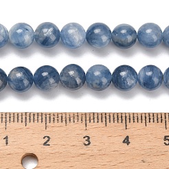 天然石カヤナイトビーズ連売り  ラウンド  グレードA  6~6.5mm  穴：0.7mm  約60~61個/連  15.08~15.35インチ（38.3~39cm）&nbsp;G-C259-B01-6mm-01