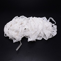 ジュエリー作りのためのミルクシルクリボン  服飾材料  ホワイト  3/4インチ（18mm）  約20ヤード/バンドル&nbsp;OCOR-WH0066-11