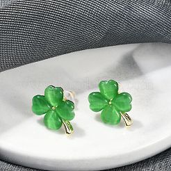 Alloy Cat Eye Stud Earrings&nbsp;EJEW-M092-02G-02