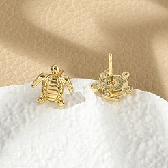 Brass Stud Earrings&nbsp;EJEW-R016-26G-04