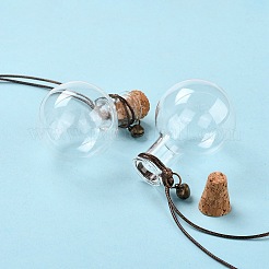 Ball-shaped Glass Cork Bottles Ornament&nbsp;LS-GLAA-D002-08