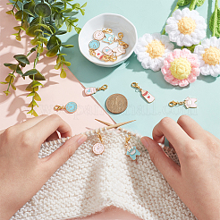 Daily Supplies Theme Pendant Stitch Markers&nbsp;HJEW-AB00397