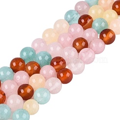 Natural Multi-Color Agate Beads Strands&nbsp;G-Q606-42B-A01
