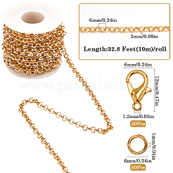 DIY Aluminium Rolo Chains Necklaces/Bracelets Making Kits&nbsp;DIY-SP0001-88