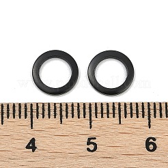 イオンプレーティング（IP）304ステンレス鋼リンクリング  リング  ブラック  8x1mm&nbsp;STAS-F187-51B-8MM