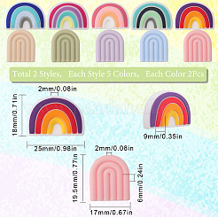 20Pcs 10 Styke Food Grade Eco-Friendly Silicone Beads&nbsp;SIL-SC0001-28