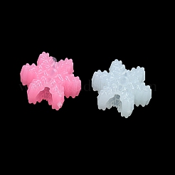 クリスマスプラスチックビーズ  模造ゼリー  スノーフレーク  ミックスカラー  14.5x12.5x6mm  穴：3.8mm  約1136個/500g&nbsp;KY-F023-09