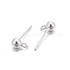 925 Sterling Silver Ear Stud Findings&nbsp;STER-K167-042C-S