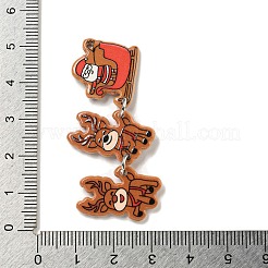 Christmas Acrylic Iron Pendants&nbsp;MACR-U005-10B