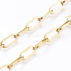 Ion Plating(IP) 304 Stainless Steel Paperclip Chains&nbsp;CHS-D030-02G